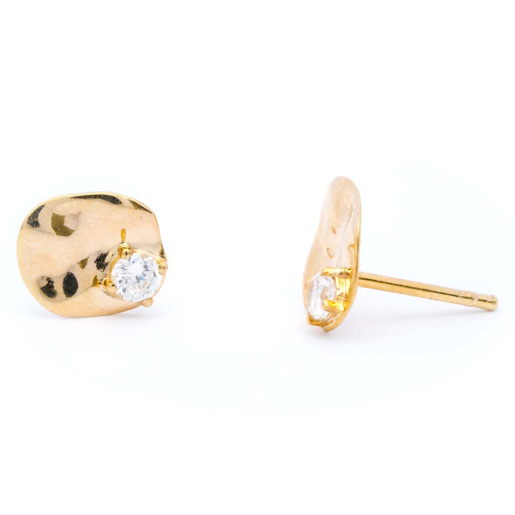 Salouen studs crafted by Sceona sustainable fine jewellery on a white background